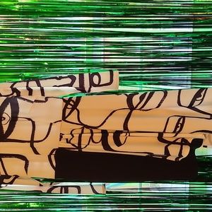 Black and  white print dress made by CHIC.